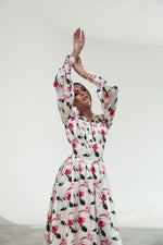 Load image into Gallery viewer, Corset Belt Effect Midi Dress White-baagr.myshopify.com-dress.-BOJONI
