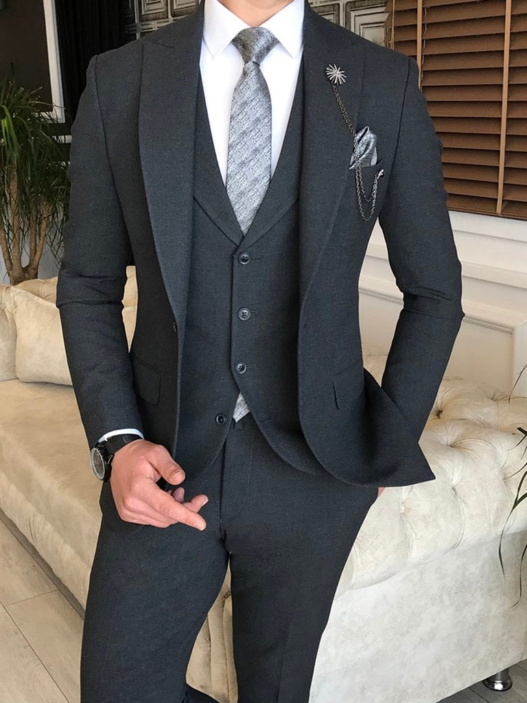 Top more than 277 grey 3 piece suit best